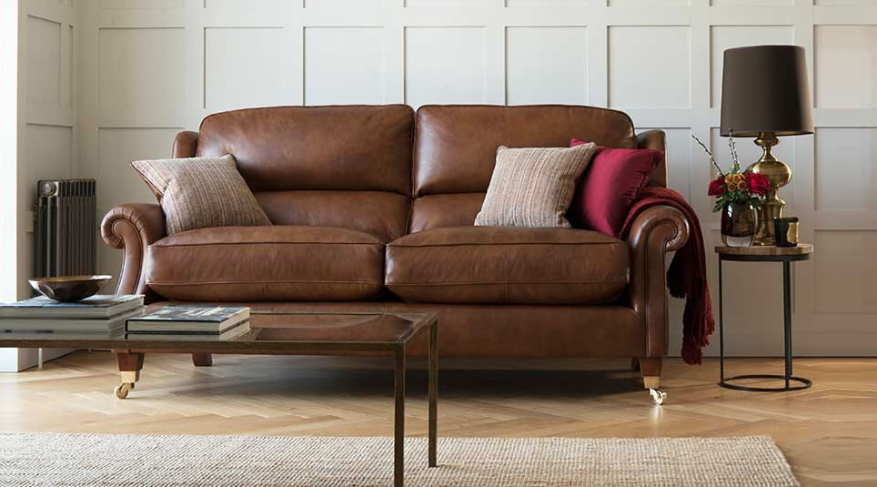 Parker Knoll Henley Leather Sofa Lifestyle